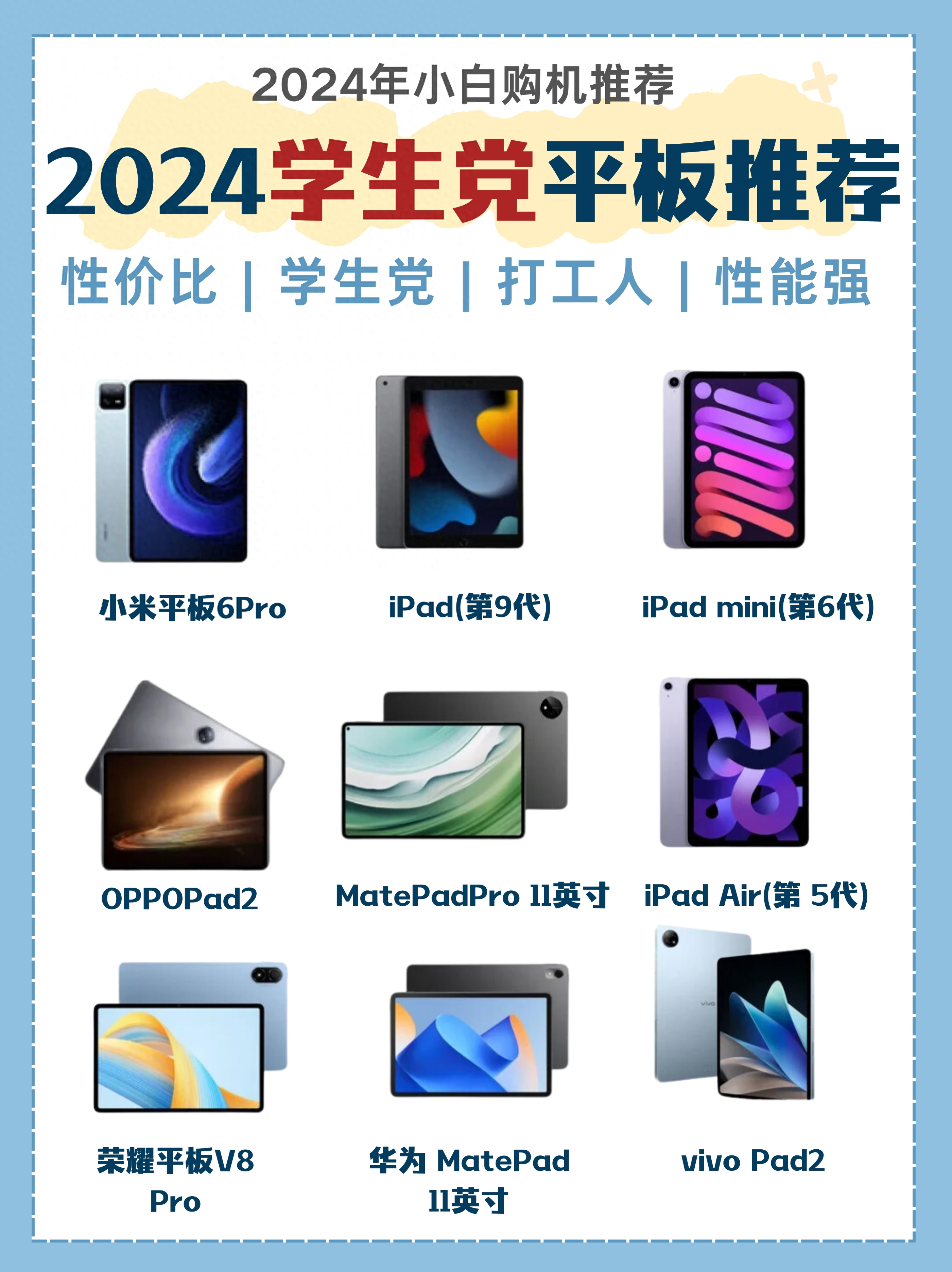 天呐！2024年最强性价比平板推荐！看完不纠结了