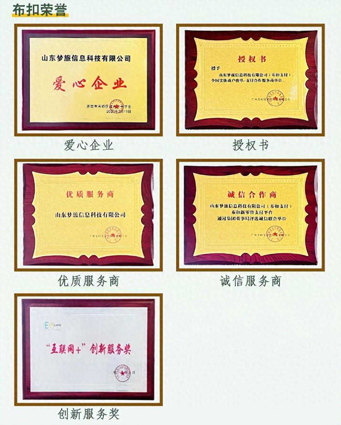 布扣科技|荣誉资质